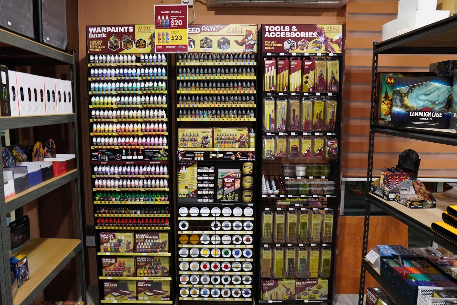 Inside Hobby Lookout — the paint, tools, and terrain aisle